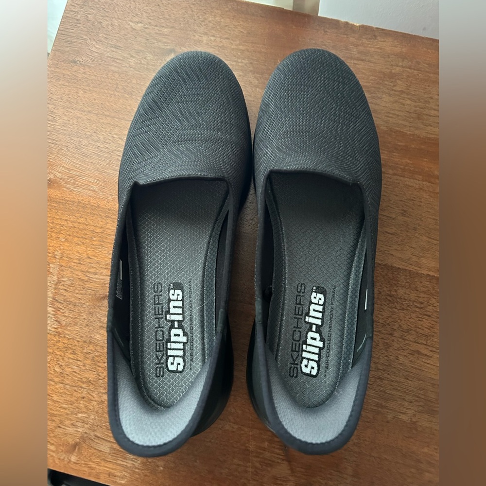 Skechers Black Flex Slip-Ons